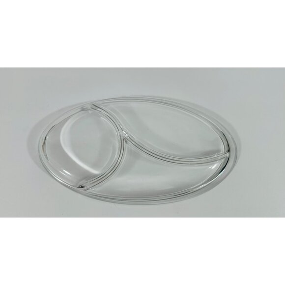 Luigi Bormioli Michelangelo Masterpiece Divided Glass Hors Doeuvre Tray Plate - Picture 9 of 9